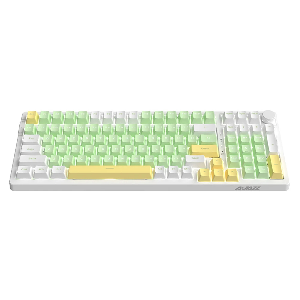 AJAZZ AK992 기계식 키보드 GASKET구조 PBT 키캡 게임용 무선 유선 키보드 갈축 화이트블루 - 상세 이미지 4