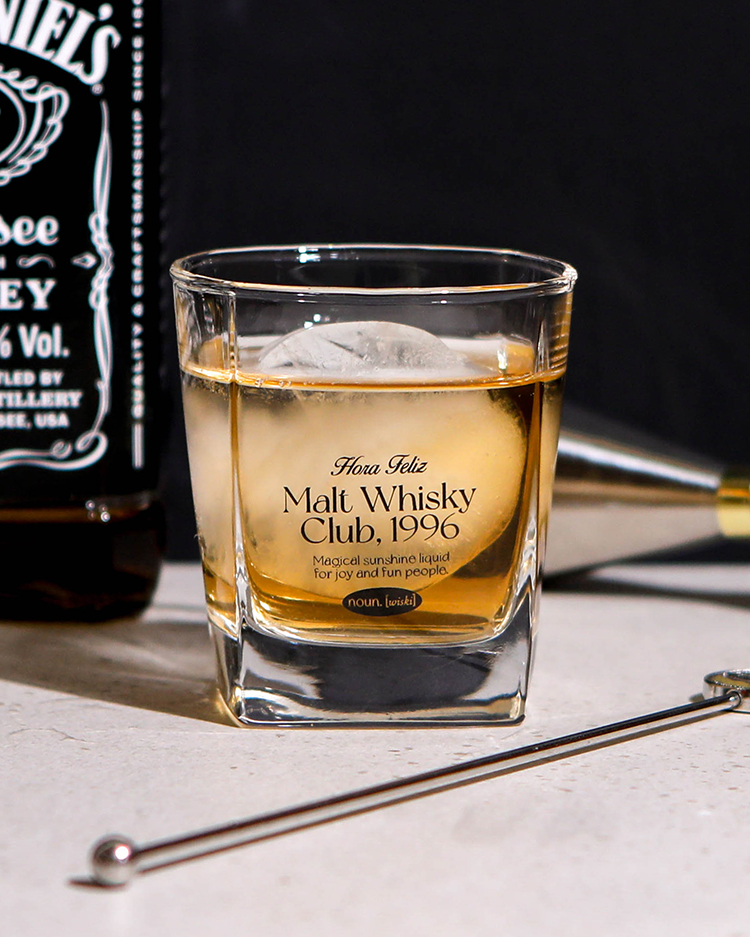 몰트 위스키 1996 감성 레터링 온더락잔 하이볼잔 200ml