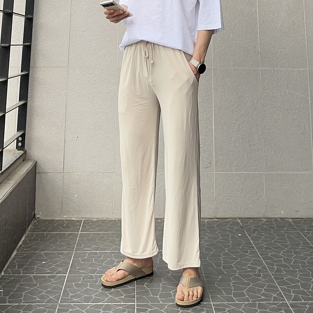 남자냉장고바지 빅사이즈 아이스 커플바지 남자와이드팬츠