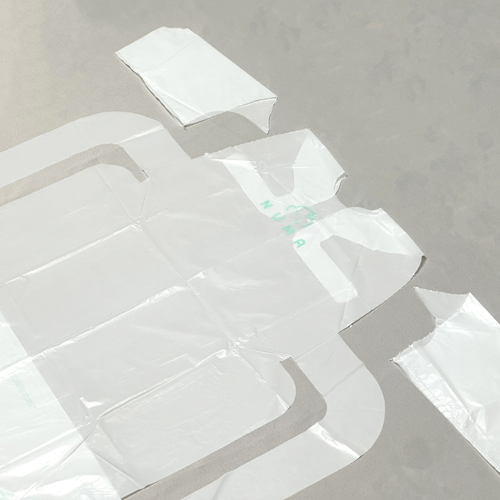 누마 자기주도 이유식 턱받이 아기 일회용 산화 생분해 식탁일체형 50매, 화이트, 1개