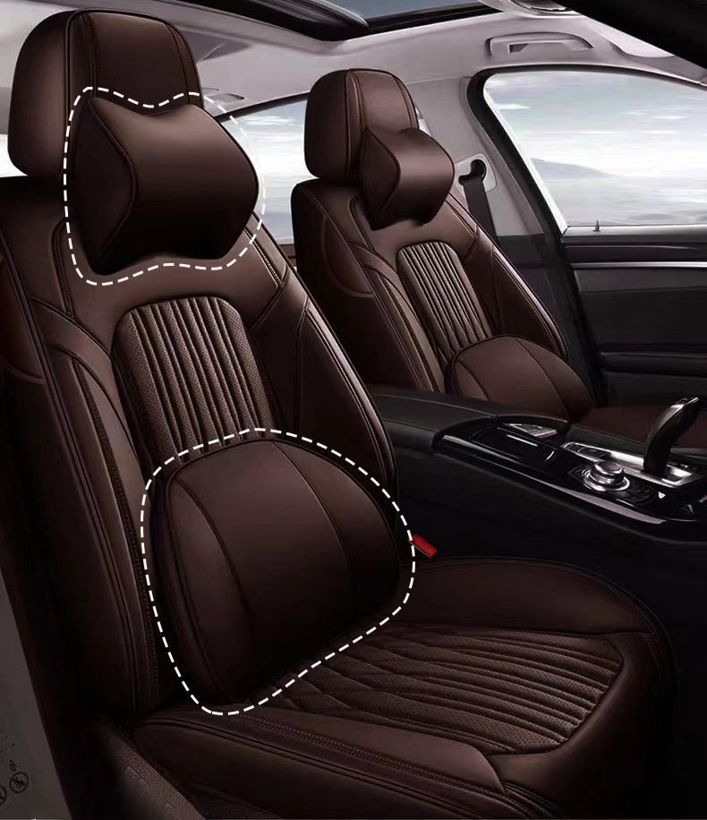 제니븐 차량용 자동차 차 BMW 제네시스 헤드레스트 목베개 목받침 목쿠션+허리쿠션 - 상세 이미지 5