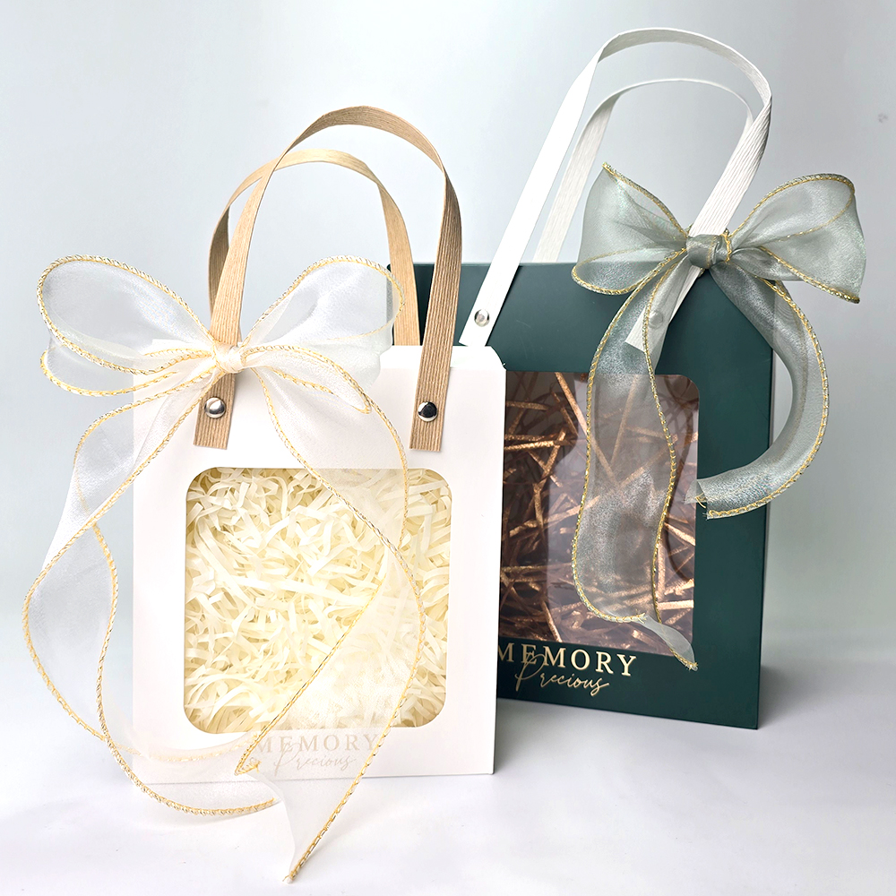 리본 끈 오간디 쉬폰 선물 상자 박스 포장 망사 펄레이스 40mm 이미지 4