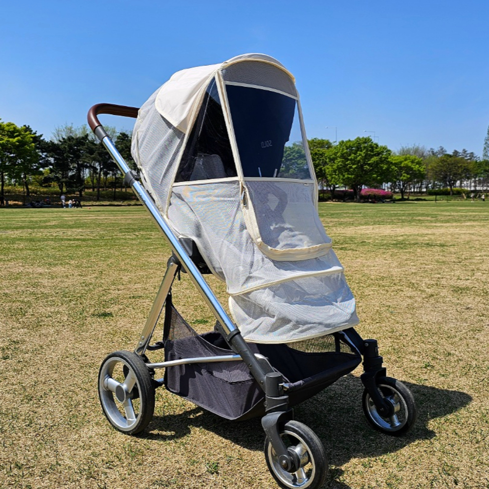 오맘 디럭스 절충형 유모차 방풍방한커버 모기장 줄즈지오3 데이 허브플러스 미마자리 에그2