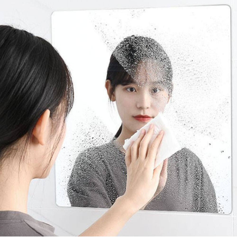 붙이는 아크릴 거울 화장대 욕실 현관 벽 안전 깨지지않는 부착식 사각 15x15cm