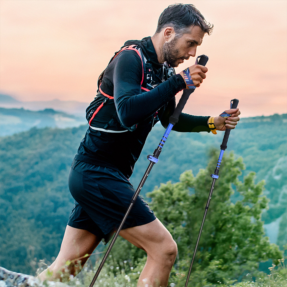 오니지 접이식 등산스틱 길이조절 5단 초경량 트레킹폴 V