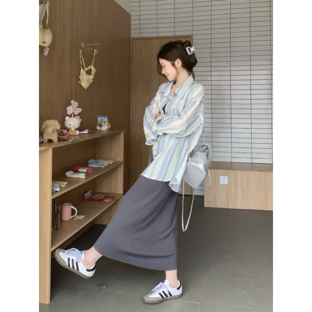 놀던언니2 6회 나르샤 스트라이프 셔츠 데일리 간절기 수사반장 서은수 - 상세 이미지 2