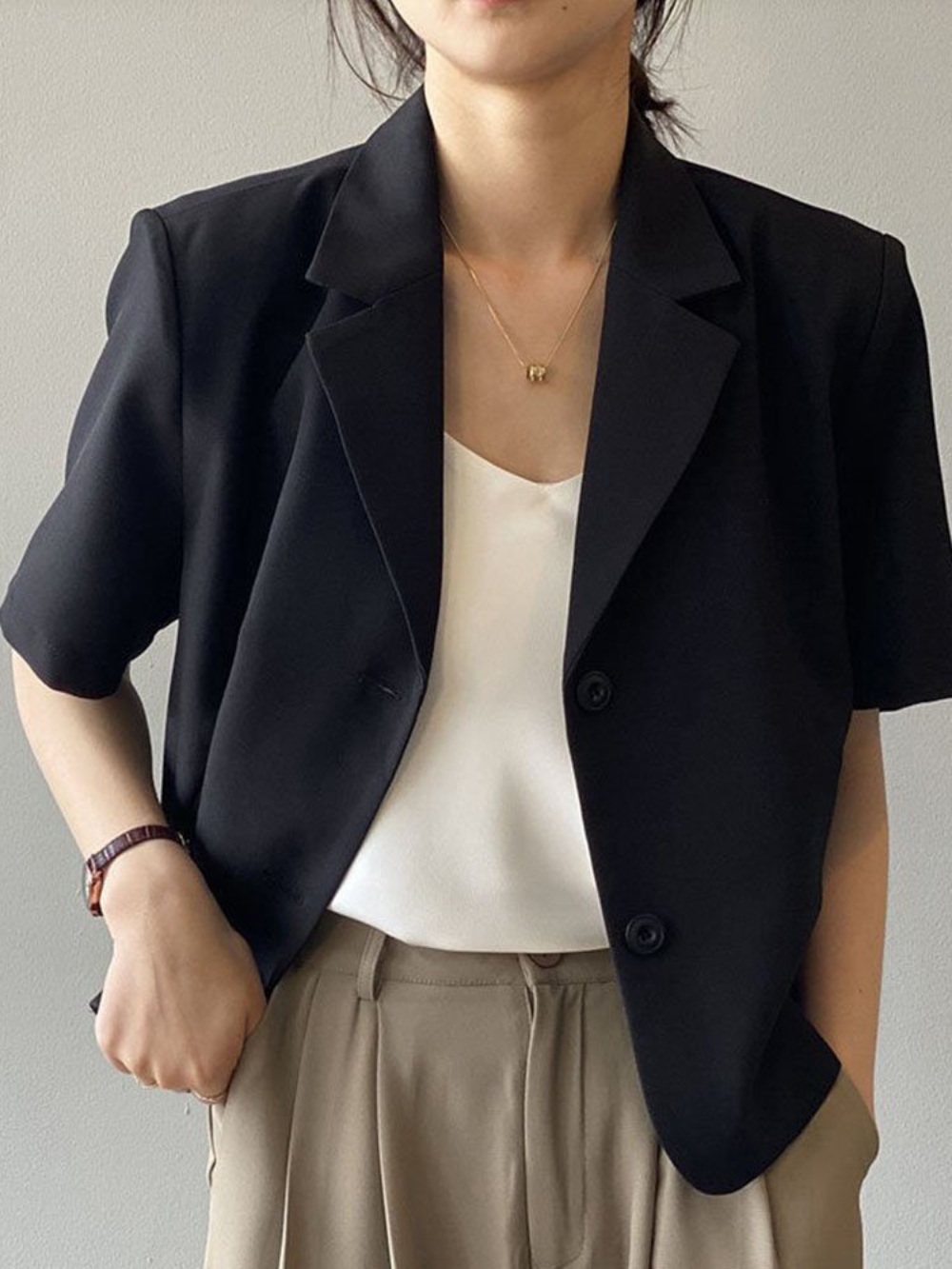 하이드 이보영 반팔 자켓 오피스 여름 수사반장 서은수 - 상세 이미지 3
