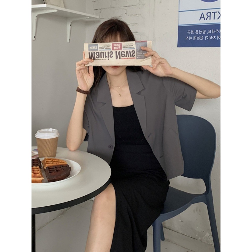 하이드 이보영 반팔 자켓 모던한 놈코어 수사반장 서은수 - 상세 이미지 3