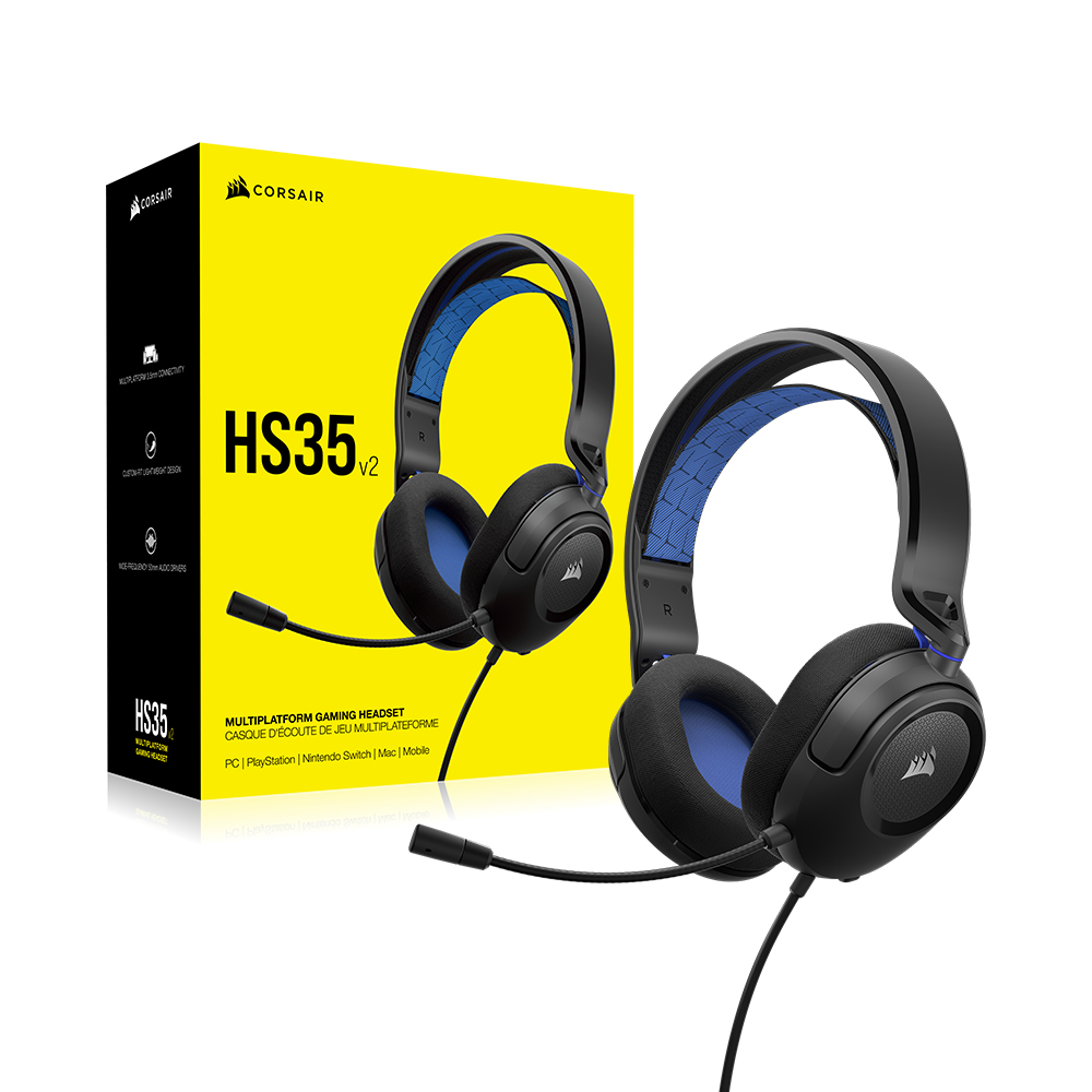 커세어 HS35 V2 게이밍 헤드셋 블루 - 상세 이미지 4