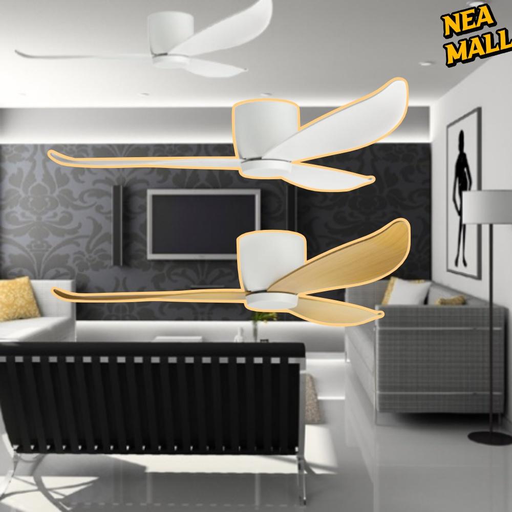 천장 선풍기 52인치 거실 실링팬 화이트 우드 실링팬