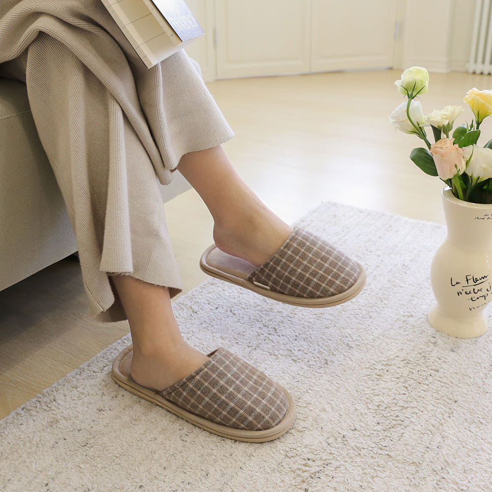 소소모소 따뜻한 체크 층간소음 거실화