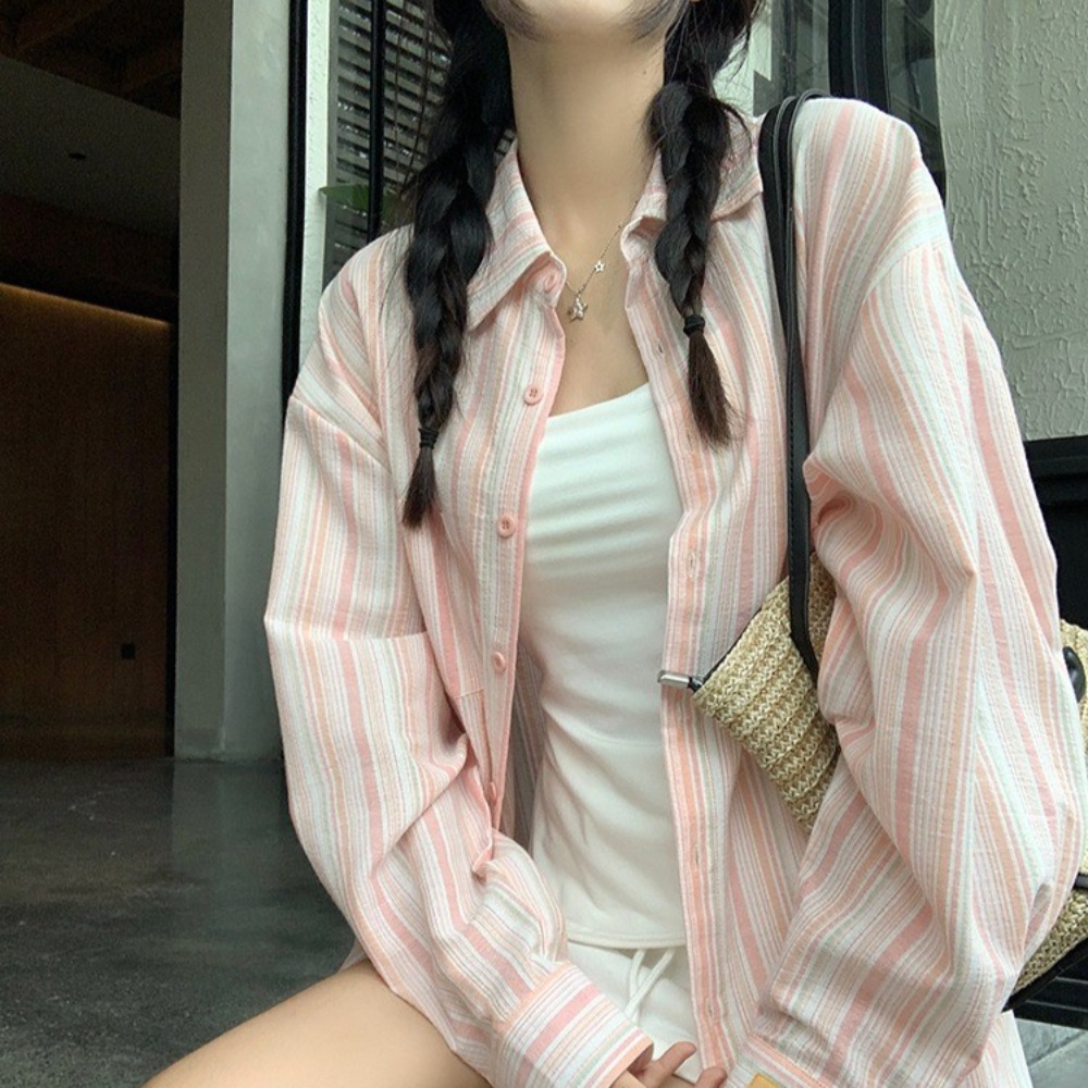 놀던언니2 6회 나르샤 스트라이프 셔츠 루즈핏 오버핏 수사반장 서은수 - 메인 이미지