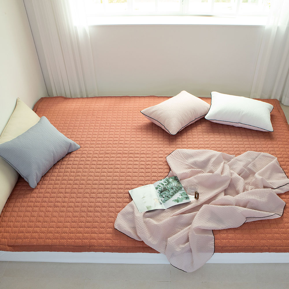 여름 항균 고정밴드 침대패드 SS 시어서커 화이트