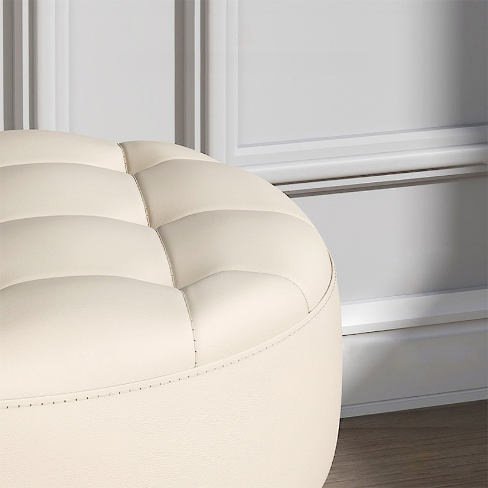 공간녹백 미용 의자 원형 스툴 작업 보조 스톨 베이지