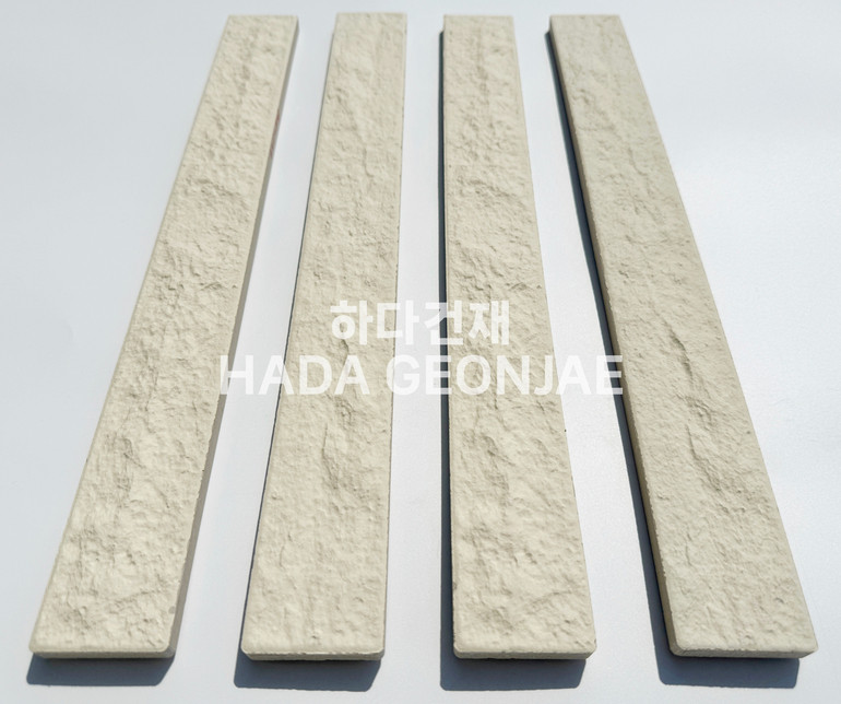 혹두기롱타일 440x50x13T 아이보리 / 하다건재 세라믹타일