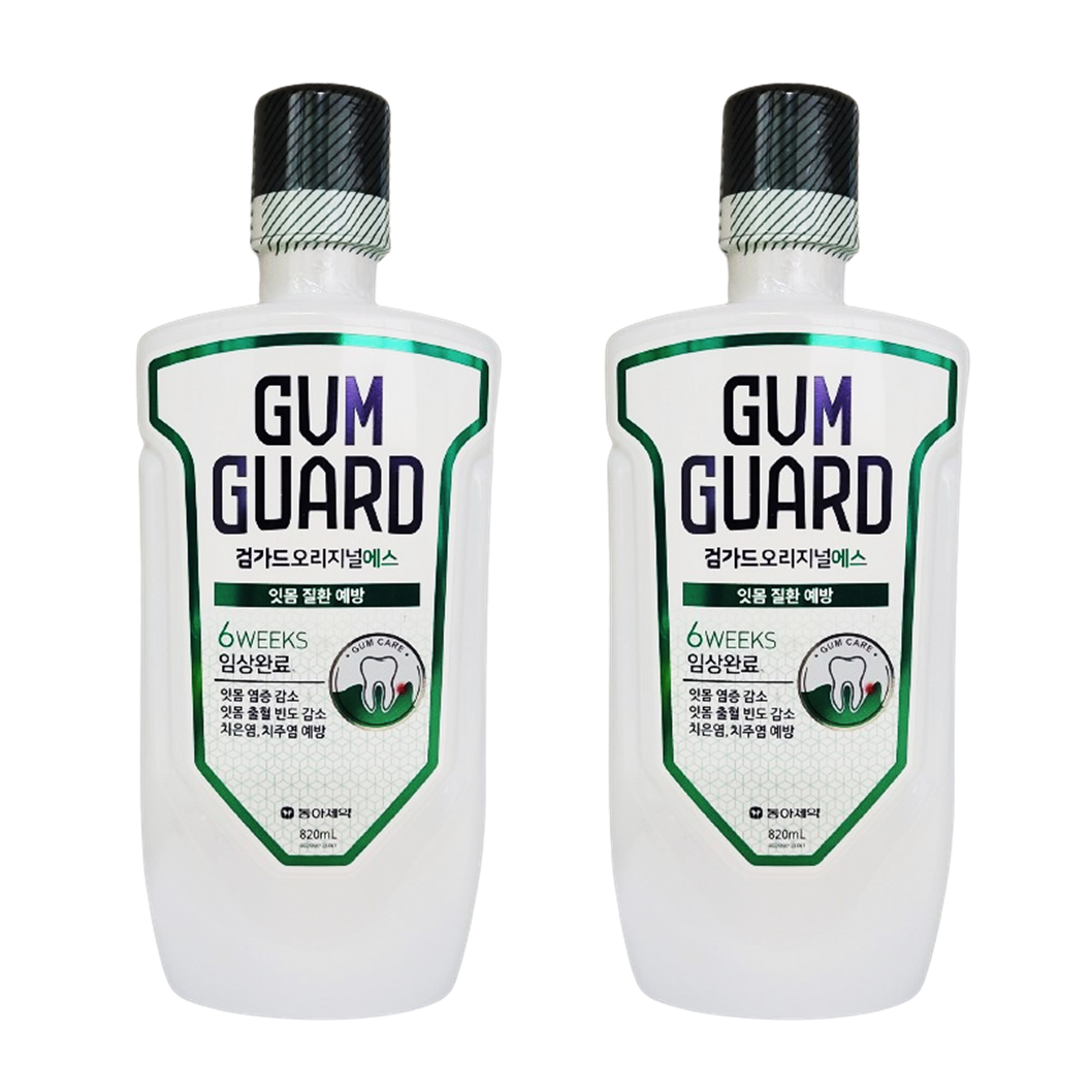 신제품 검가드 오리지널에스 820ml x 2개 잇몸건강 잇몸염증 관리 가글액 - 상품 이미지