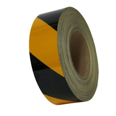 BJ 비제이 반사 롤 스티커 차량 오토바이 자전거 야간 테이프 사선 황흑색 50mm