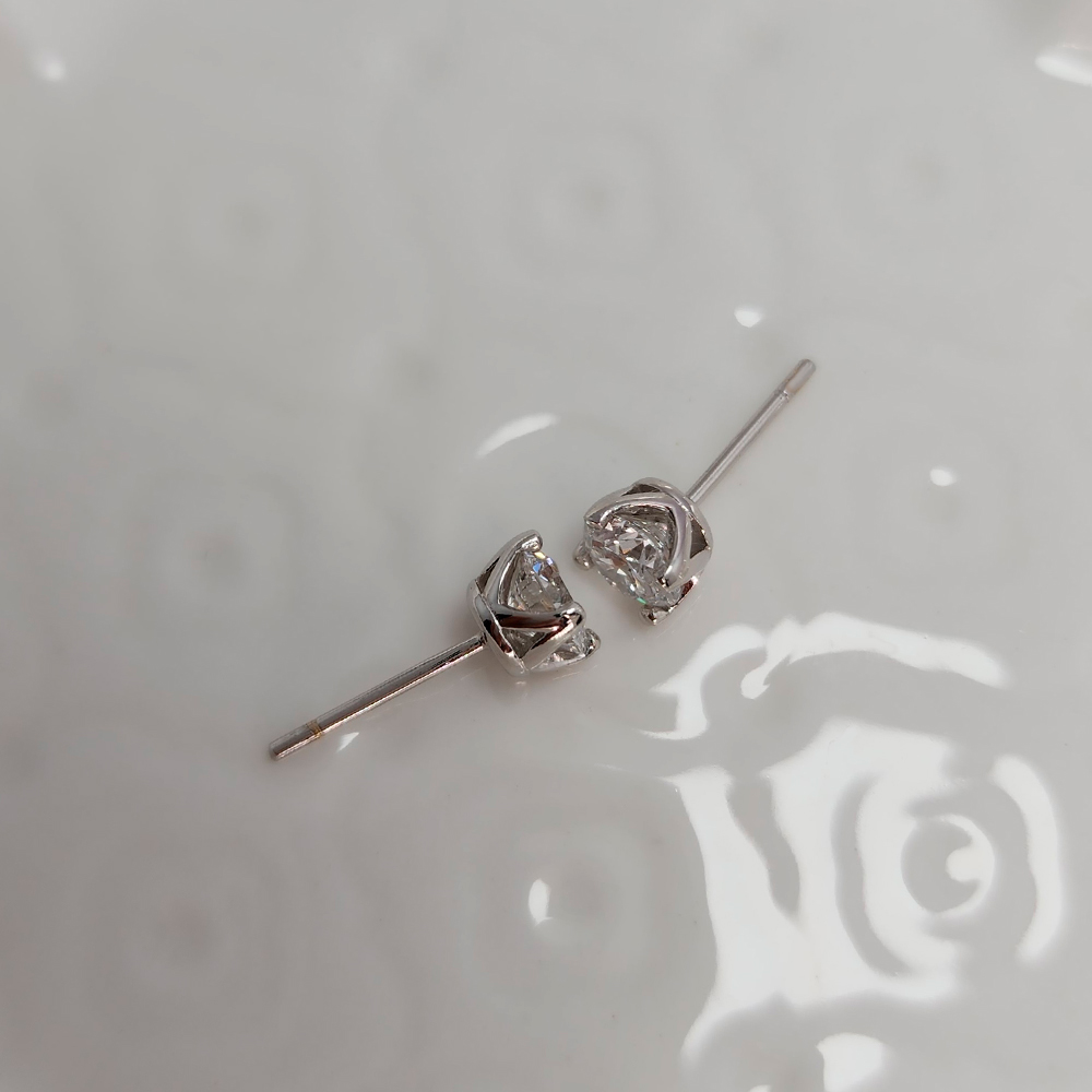 랩그로운 다이아몬드 크라운 4발세팅 3부5부 다이아귀걸이