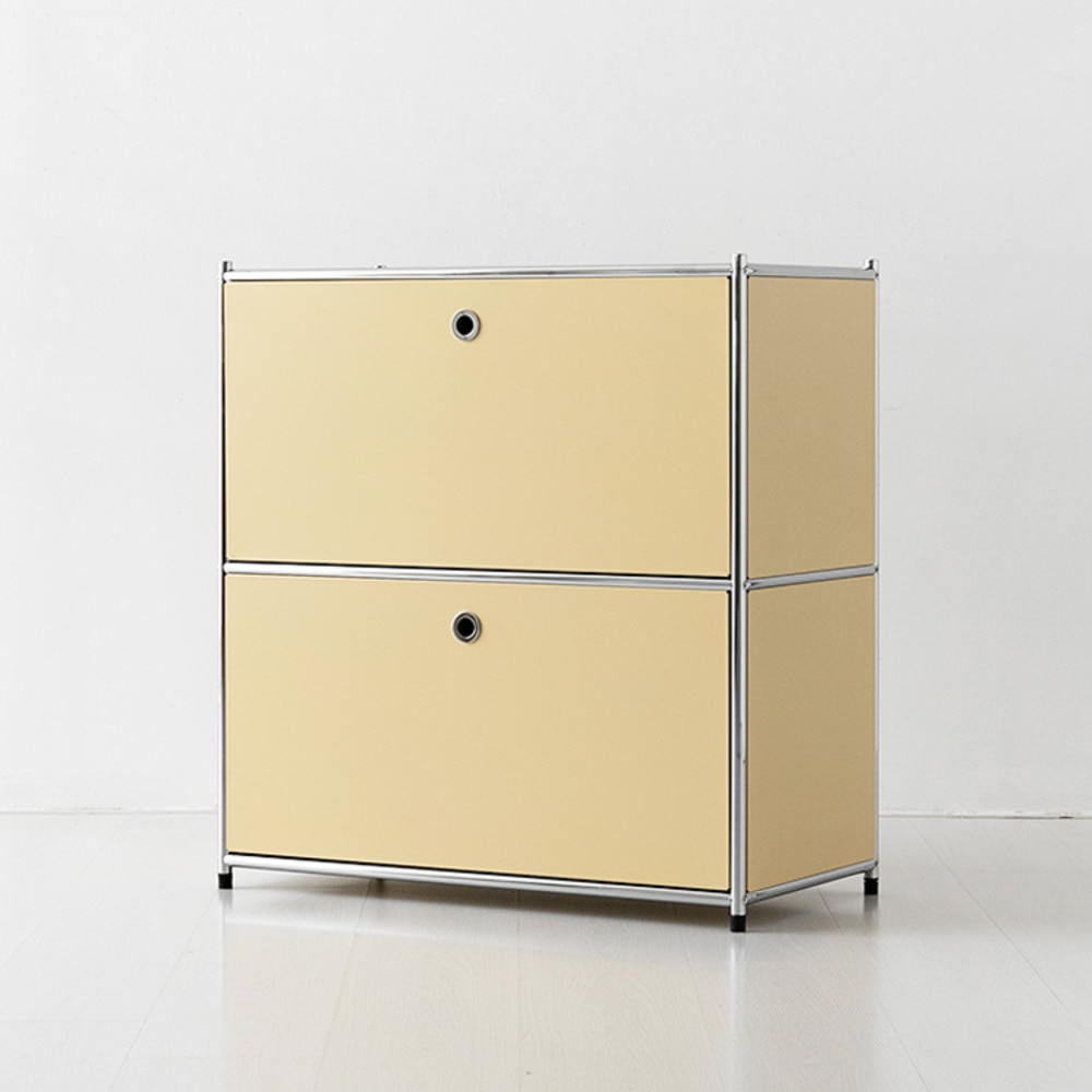 심플리 수납장 BC016 770mmx400mmx820mm, 2단, 솔리드베이지 9737.3534 - 상세 이미지 2