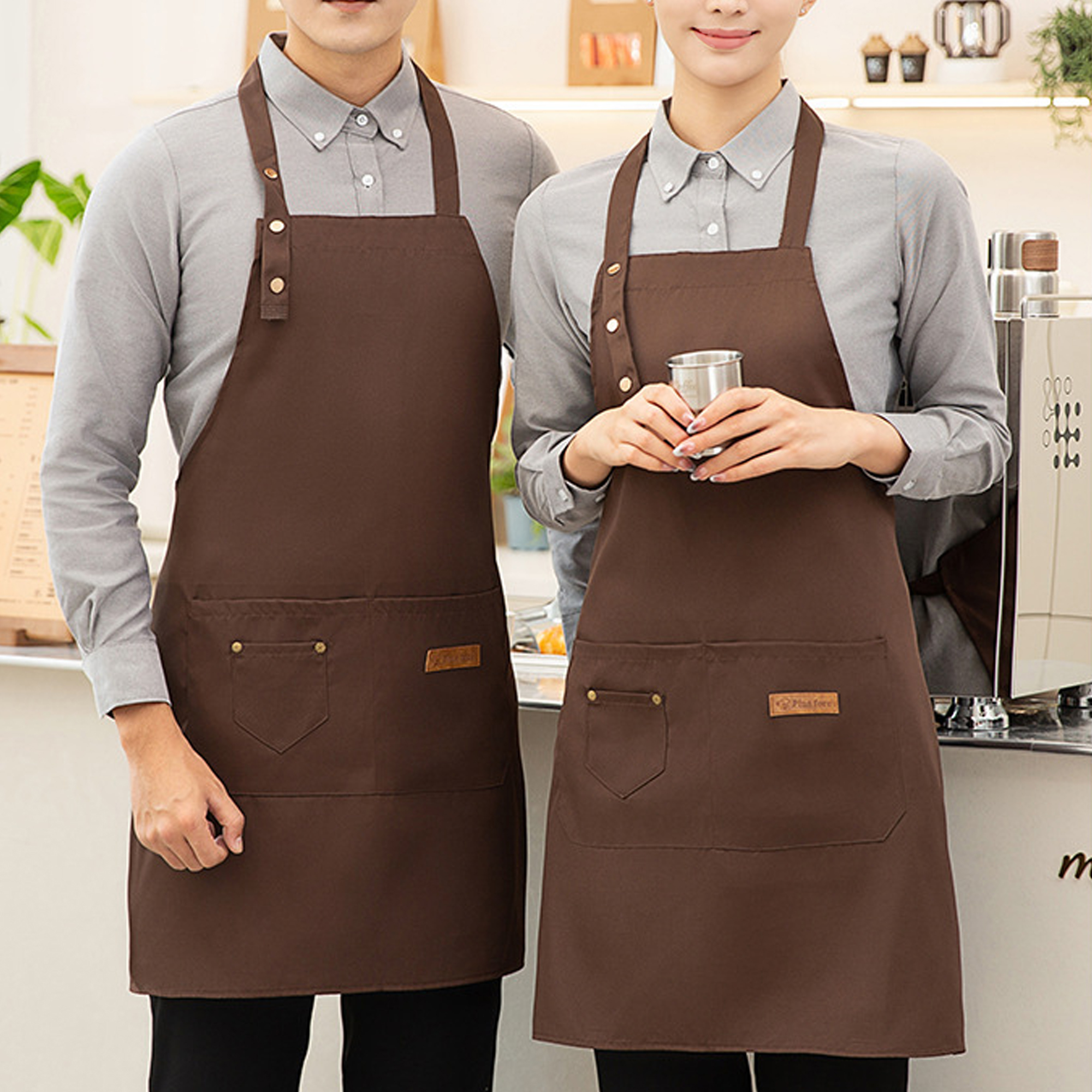 필굿리빙 주방 앞치마 방수 카페 미용실 바리스타 예쁜 식당 미술 남자 캔버스