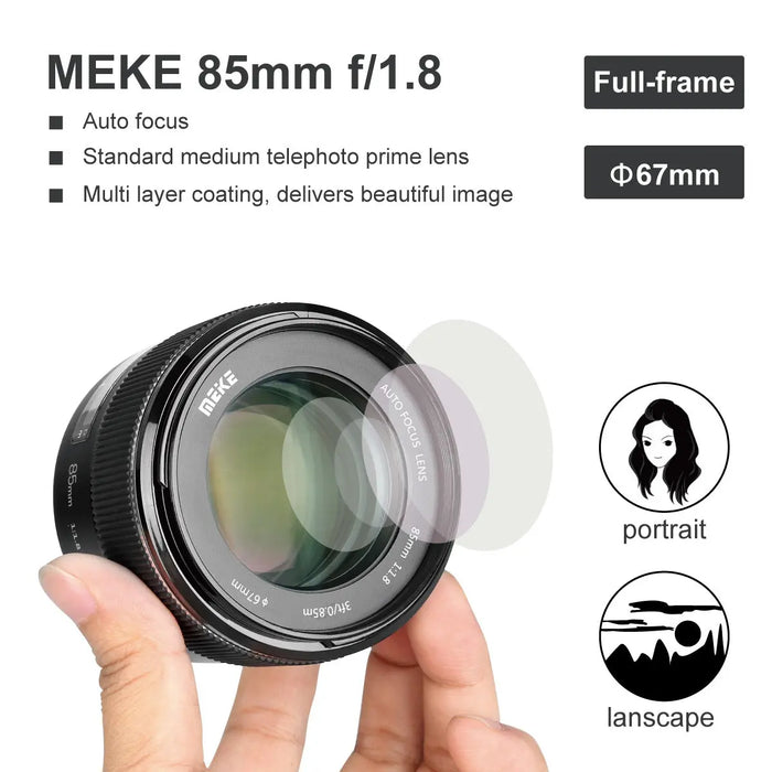 MEIKE 메이케 85mm F1.8 AF 오토포커스 렌즈 캐논 니콘 - 상세 이미지 4