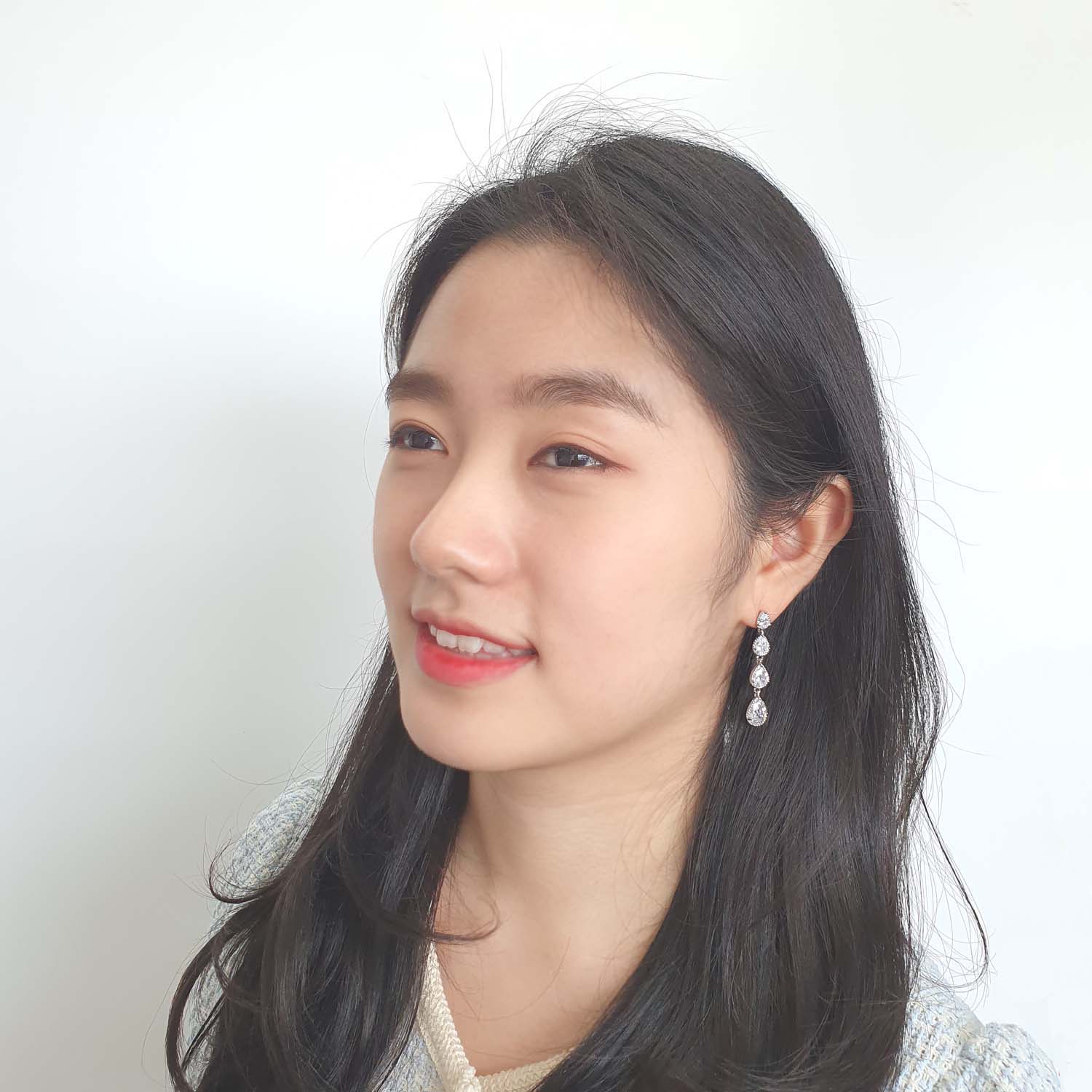 야랑쥬얼리 4 Stage 큐빅 드롭 Stud 귀걸이 이미지 6