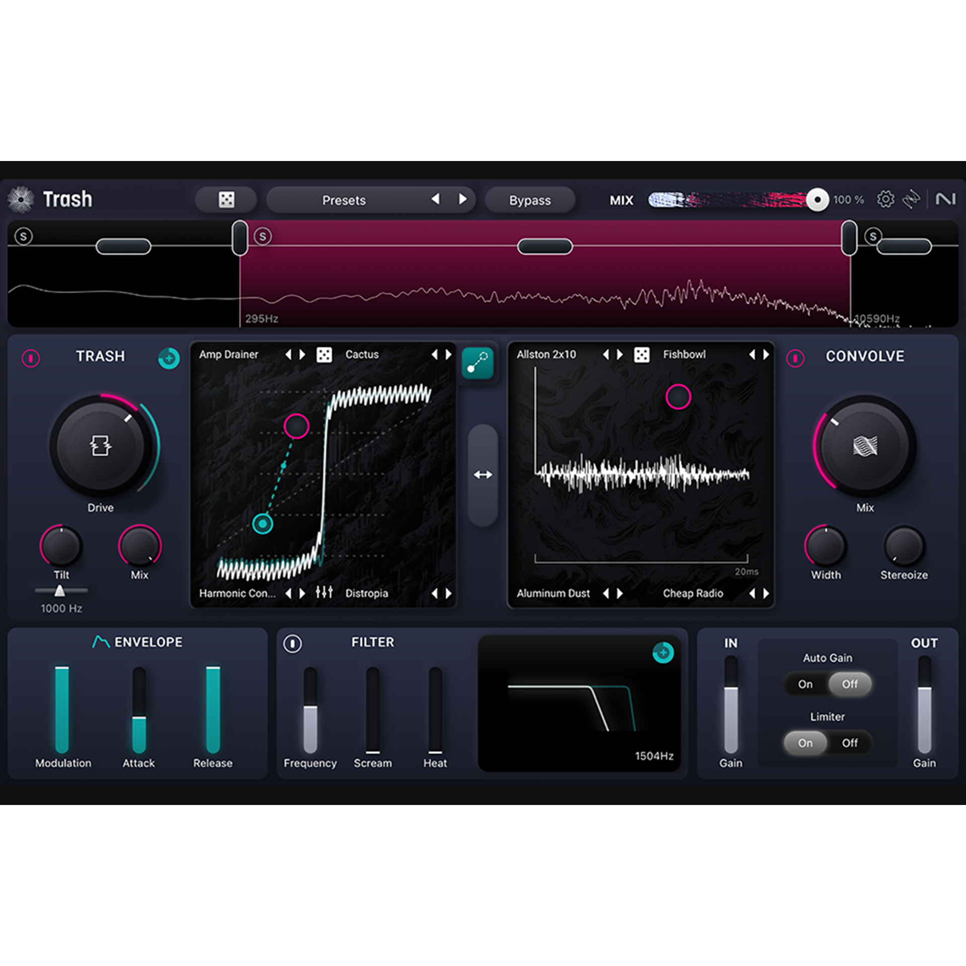 iZotope Trash EDU 아이조톱 트래시 디스토션 플러그인 교육용 - 상세 이미지 2