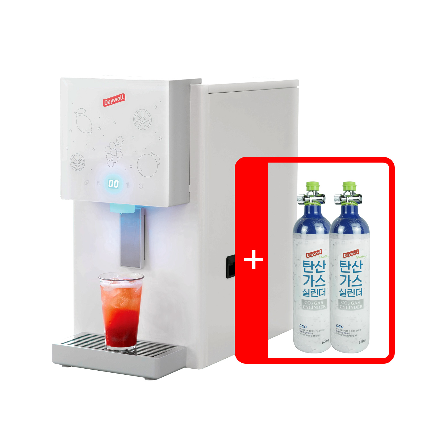 [데이웰]탄산수 제조기 + 탄산가스 실린더 2통