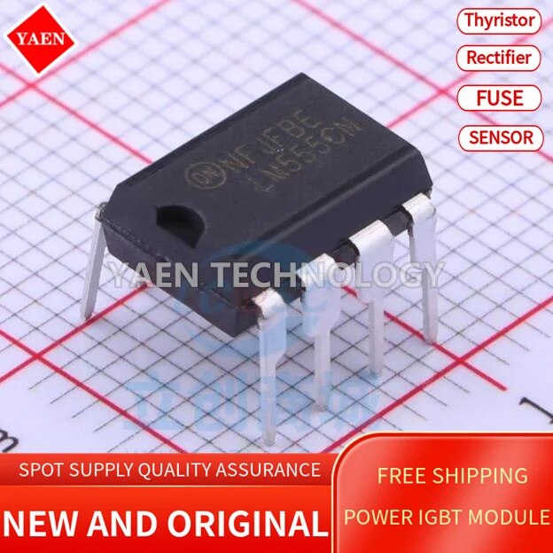 50 개/묶음 LM555CN LM555 LM555C DIP-8 개원본타이머 및 발진기