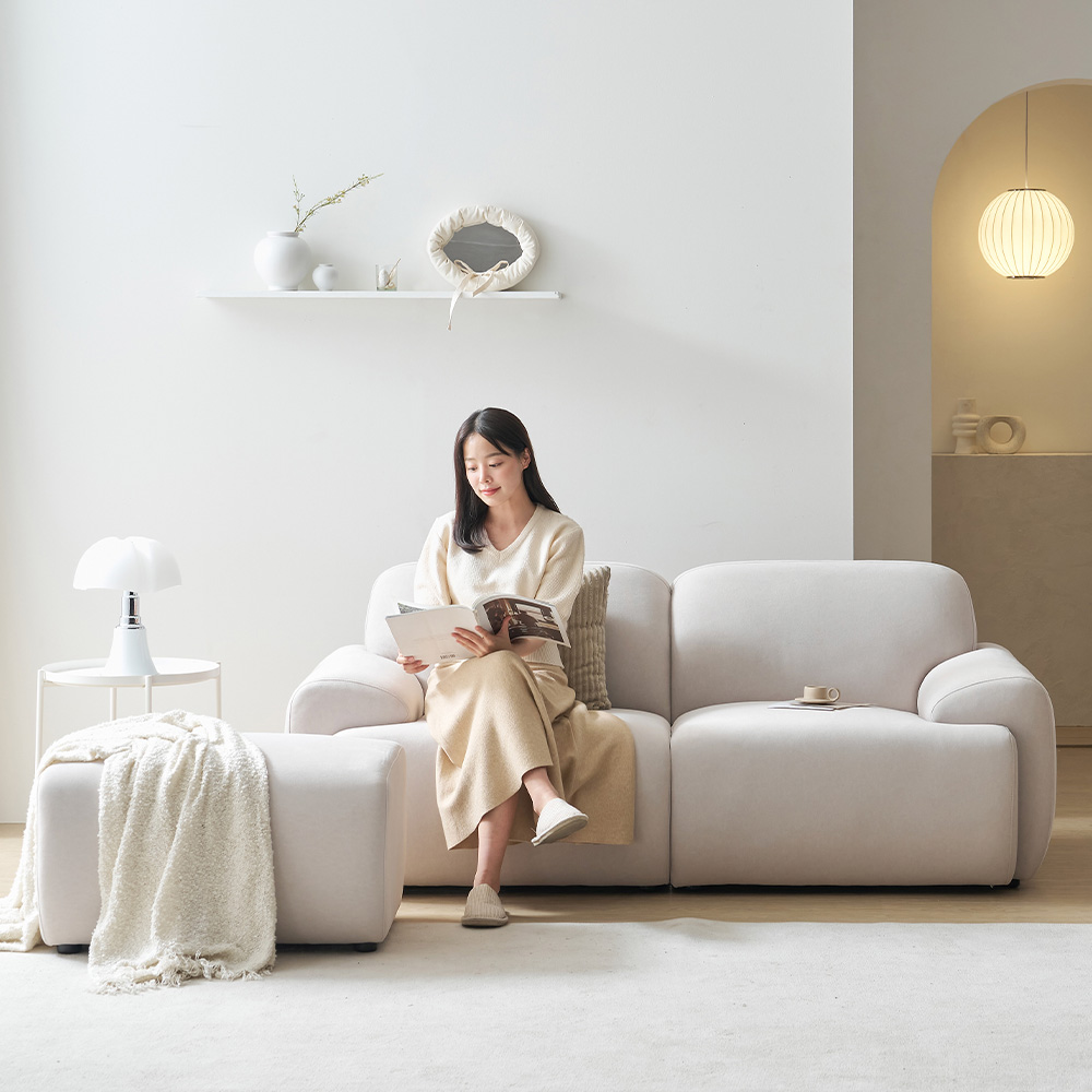 힐링 데이비스 패브릭 쇼파 모듈 소파 3인용