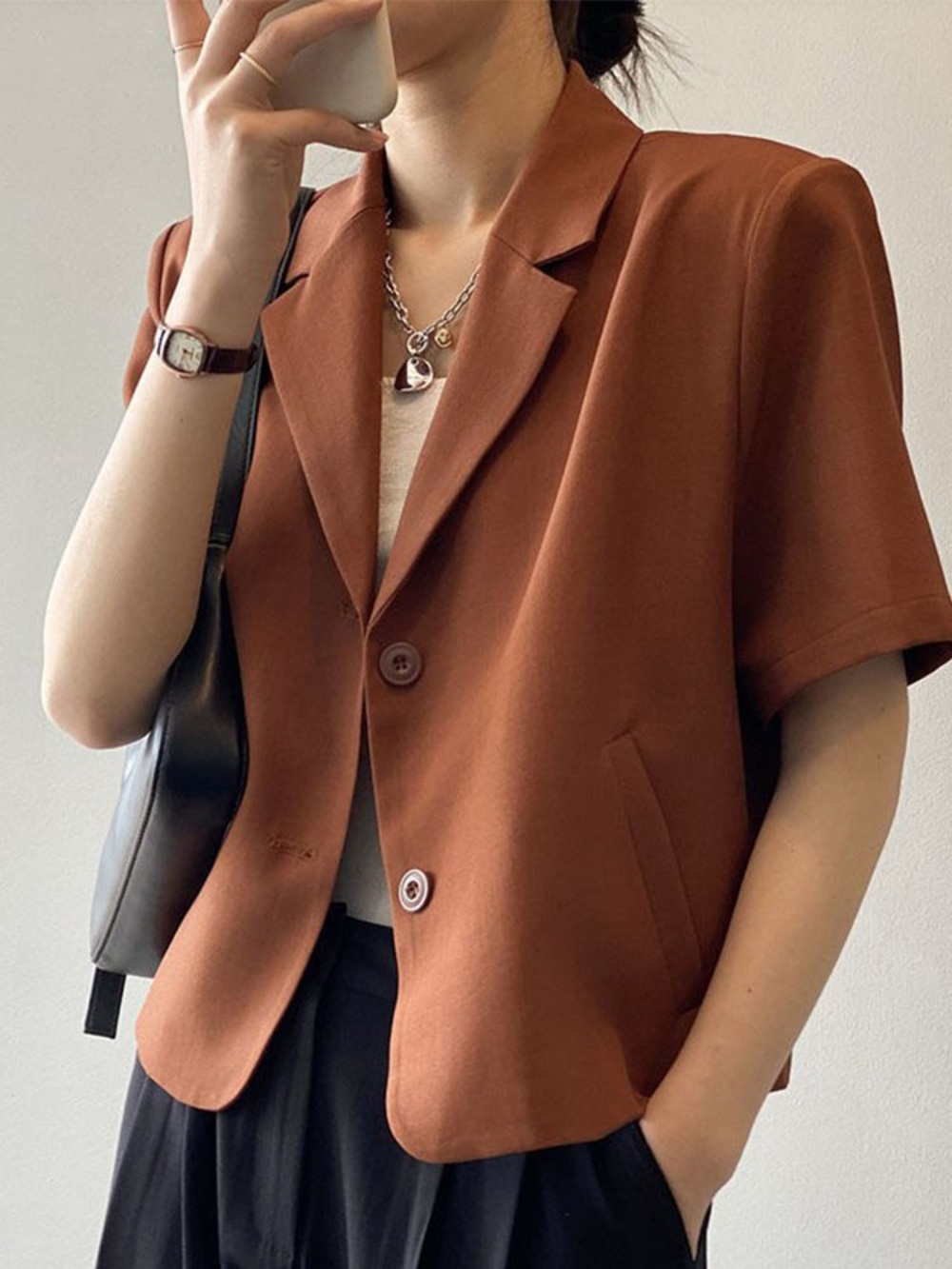 하이드 이보영 반팔 자켓 오피스 여름 수사반장 서은수 - 상세 이미지 2