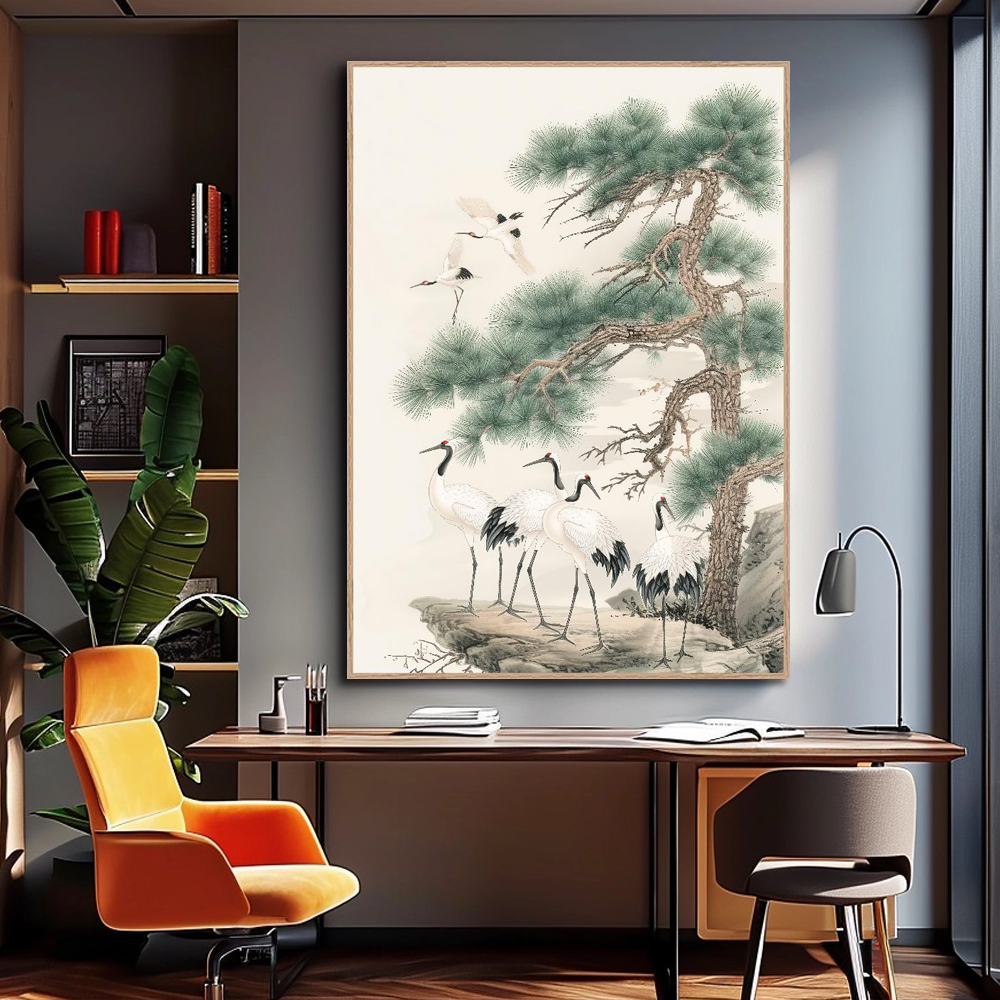 노을 소나무 A3 29.7X42cm 무광블랙 알루미늄액자 소나무그림 - 상세 이미지 4