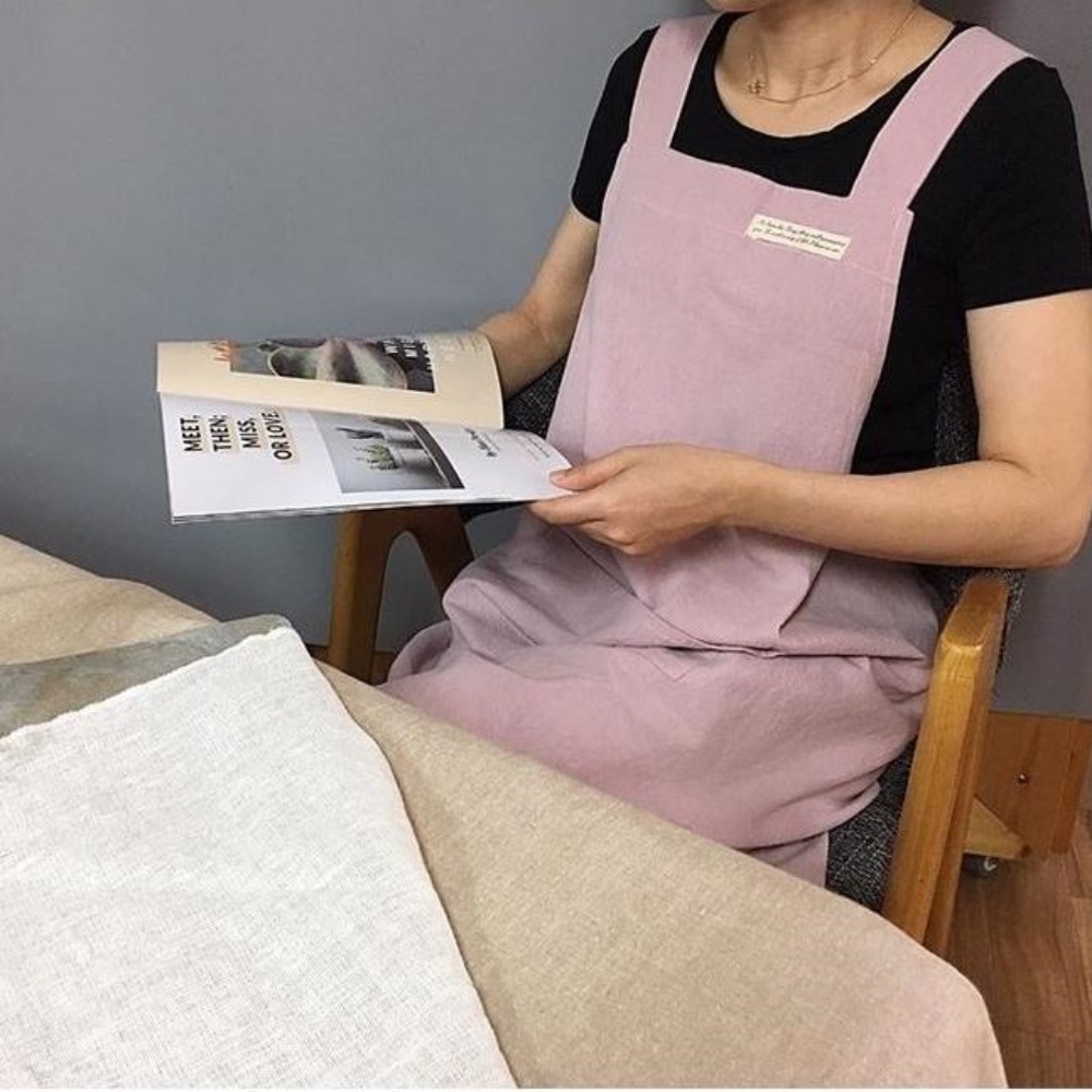 입는앞치마 엉덩이가리는 뷰티샵 덮는 힙한 홀앞치마 카페 - 상품 이미지