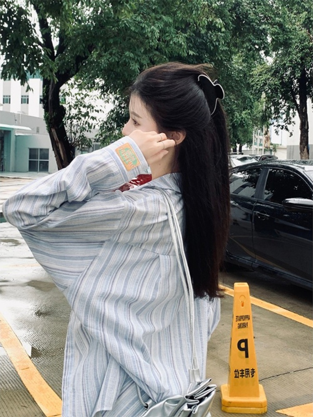 놀던언니2 6회 나르샤 스트라이프 셔츠 루즈핏 오버핏 수사반장 서은수 - 상세 이미지 2