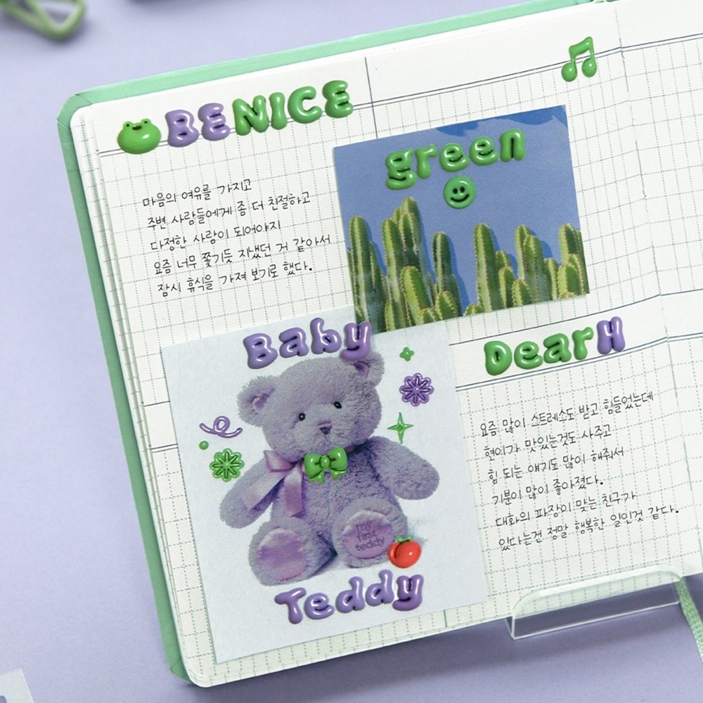 푸퍼 알파벳 숫자 스티커 팩 다꾸 폰꾸 폴꾸 스꾸 리무버블 - 상세 이미지 4