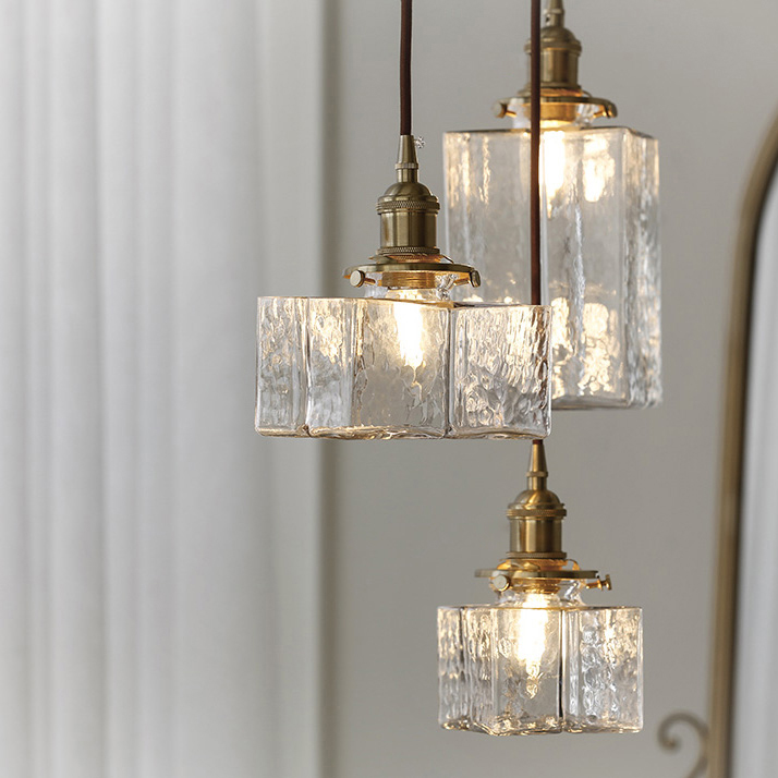 큐브 레트로 빈티지 글라스 펜던트 인테리어 카페 수입 조명 식탁등 주방등 큐브1등 A타입 HG2301