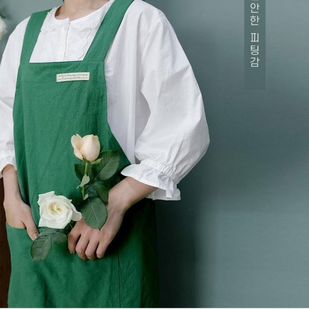 입는앞치마 엉덩이가리는앞치마 뷰티샵 카페 힙한 홀앞치마 이미지 6