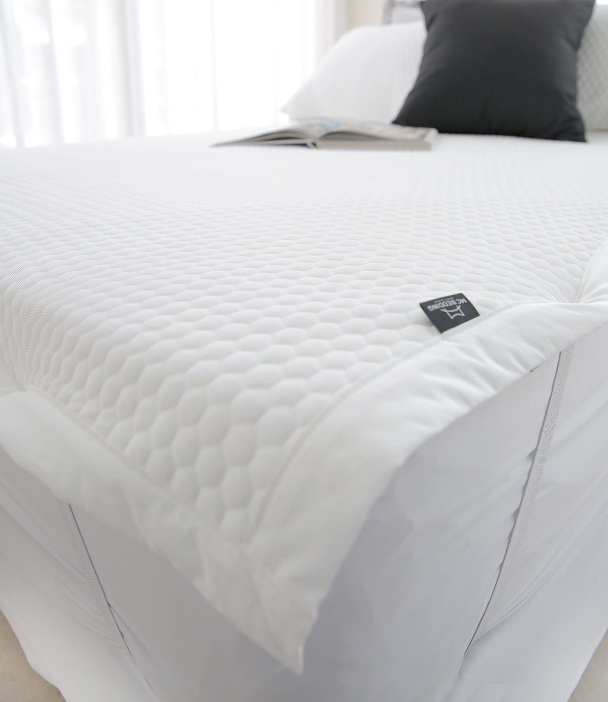 엠시베딩 쯔누가냉감패드 여름 이불패드 패밀리 고정밴드 Q