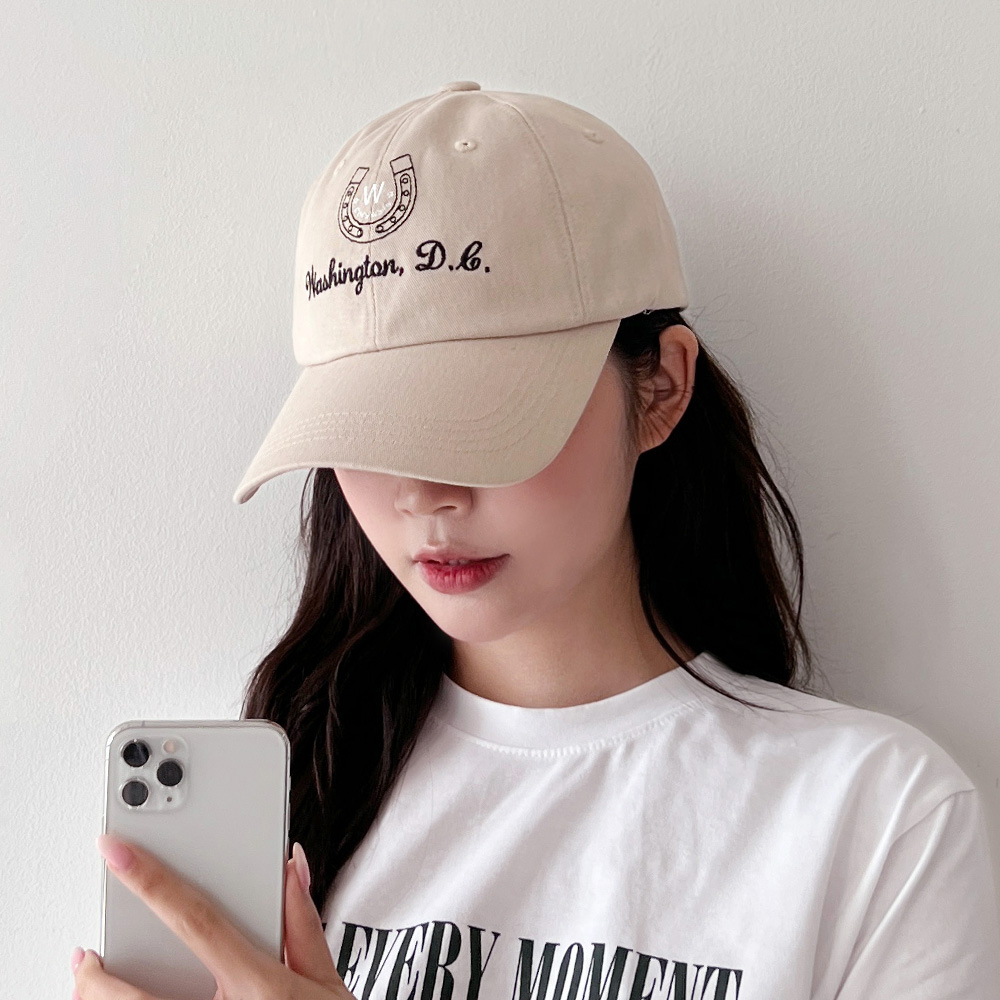 동대문모자 워싱턴D.C 자수 워싱 볼캡 - 상품 이미지