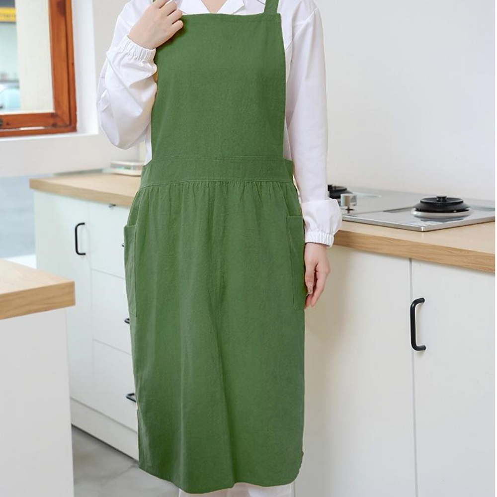 입는앞치마 엉덩이가리는 뷰티샵 덮는 힙한 홀앞치마 꽃집 린넨
