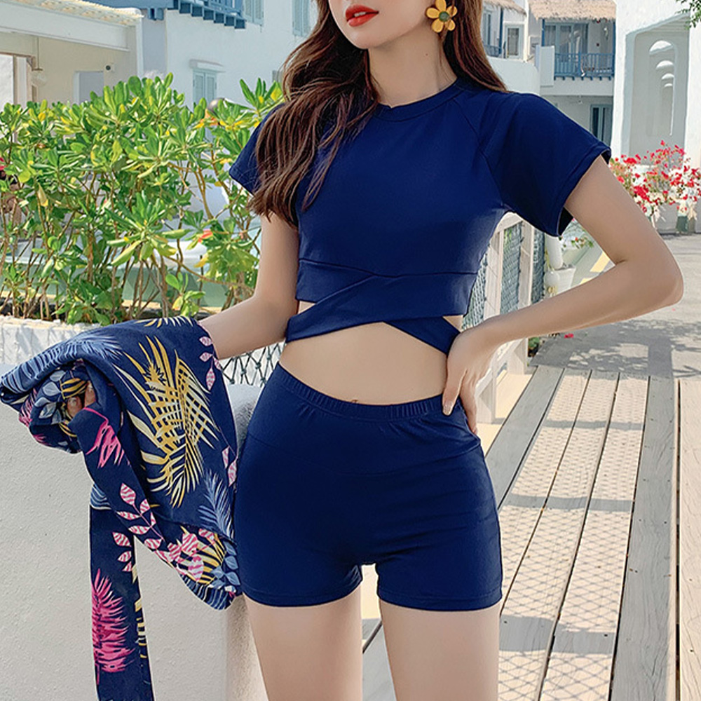 쓰리피스 마이크로비키니 섹시 홀터넥 끈 투피스 바프 태닝 호텔수영복 커버업 이미지 8