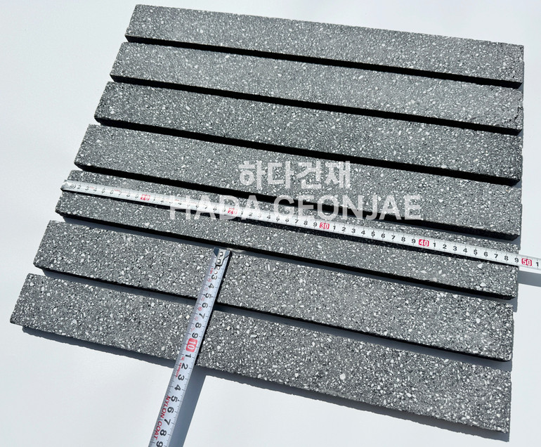 모노타일 롱브릭 490x53x17T 블랙 / 하다건재 와이드벽돌타일