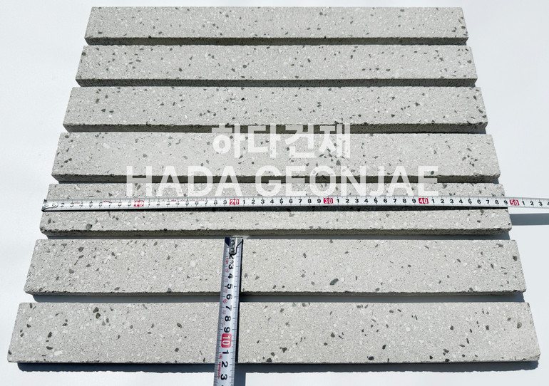 모노타일 롱브릭 490x53x17T 그레이 / 하다건재 와이드벽돌타일