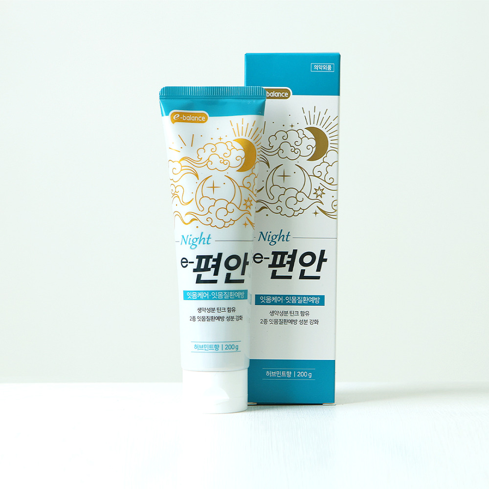 이편안 나이트 검케어 잇몸치약 천연 생약추출 알란토인 치약 200g, 4개 - 상세 이미지 2
