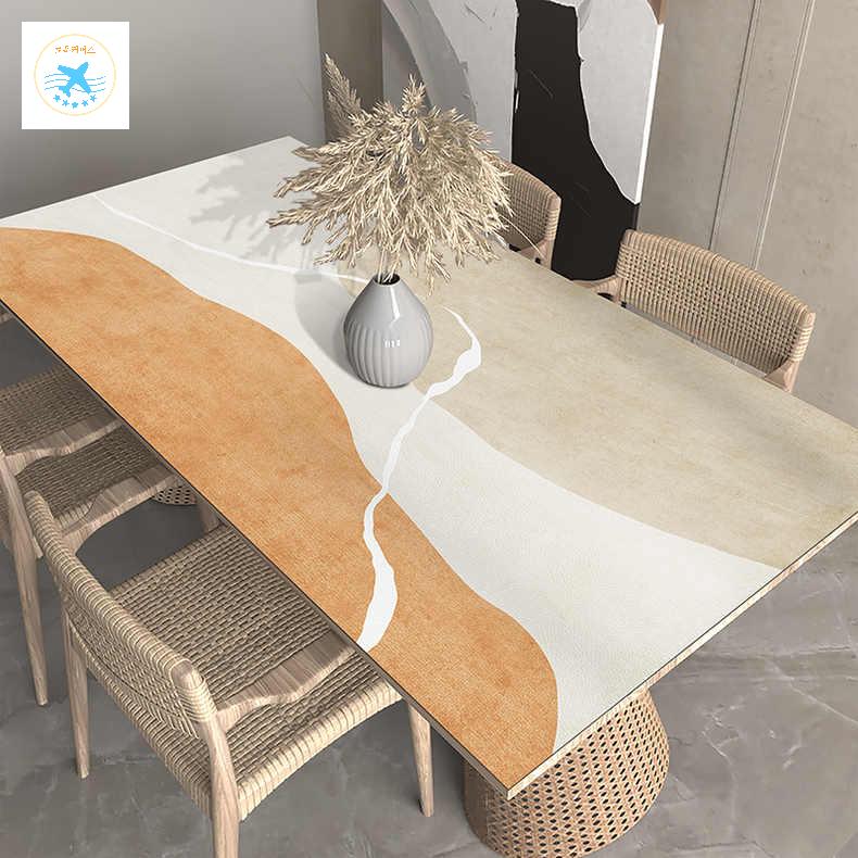주방 식탁보 커버 방수 테이블보 가죽 테이블 매트 - 상세 이미지 2