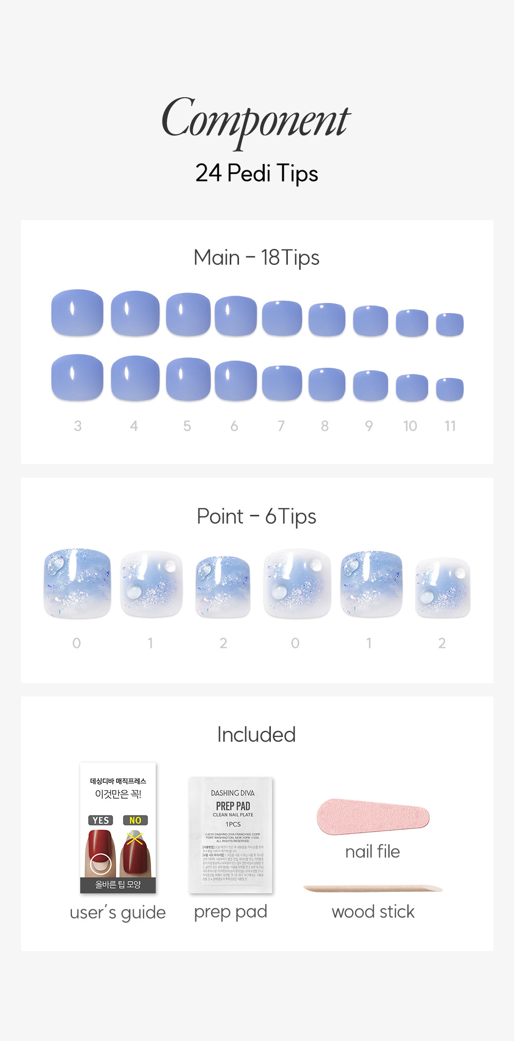 Dashing Diva Magic Press Pedi Bubble Kit Components