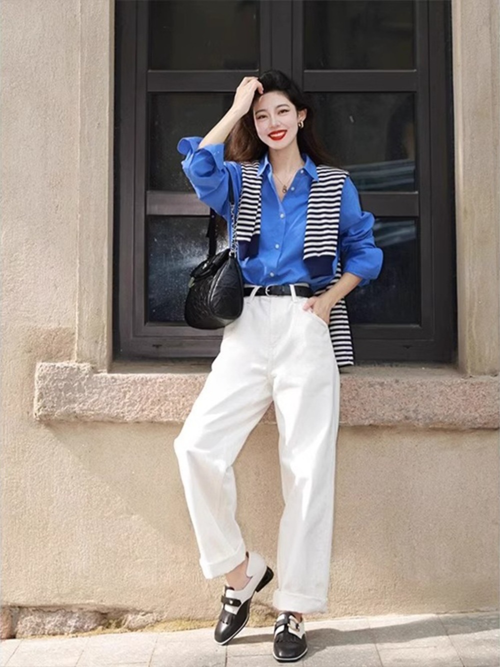 웨딩임파서블 전종서 셔츠 봄 데이트룩 카라셔츠 - 상세 이미지 3