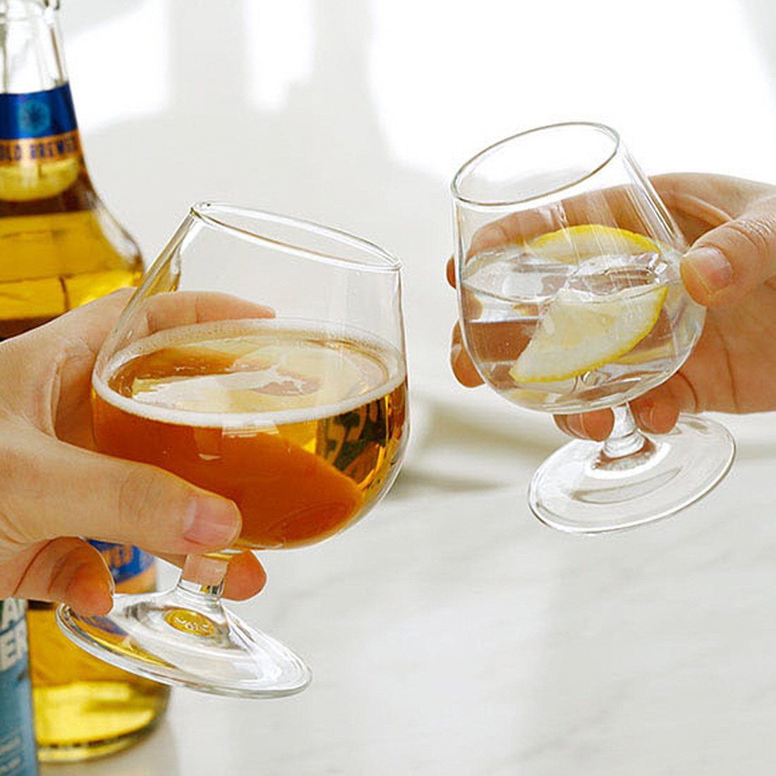 강화유리 고블렛잔 꼬냑잔 막걸리 소주잔 130ml - 상세 이미지 2