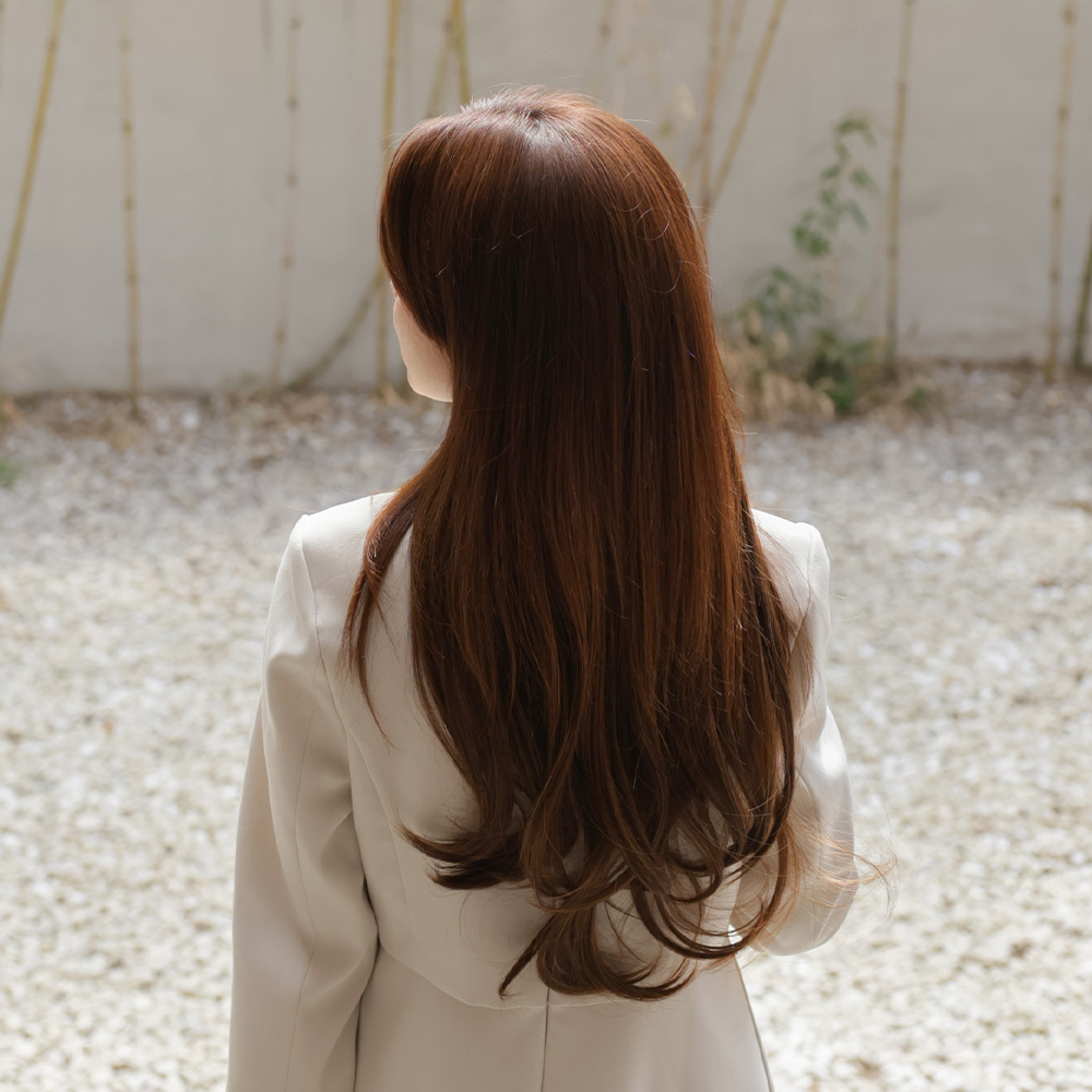 씨컬펌 헤어피스 부분가발 붙임머리 4피스 긴머리 똑딱이 - 상세 이미지 4