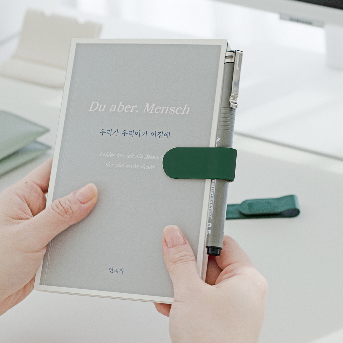 책갈피 북스토퍼 자석 북마크 가죽 북클립 이미지 2